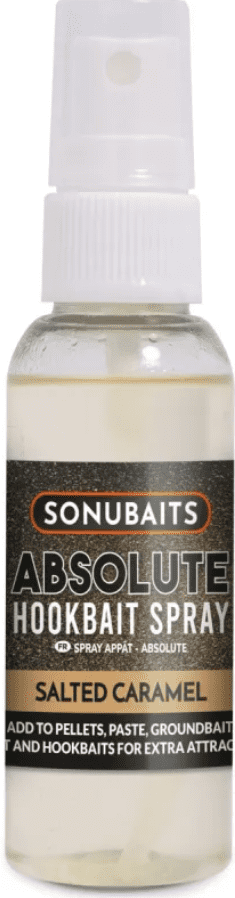 hookbait, spray, bottle, caramel, salted