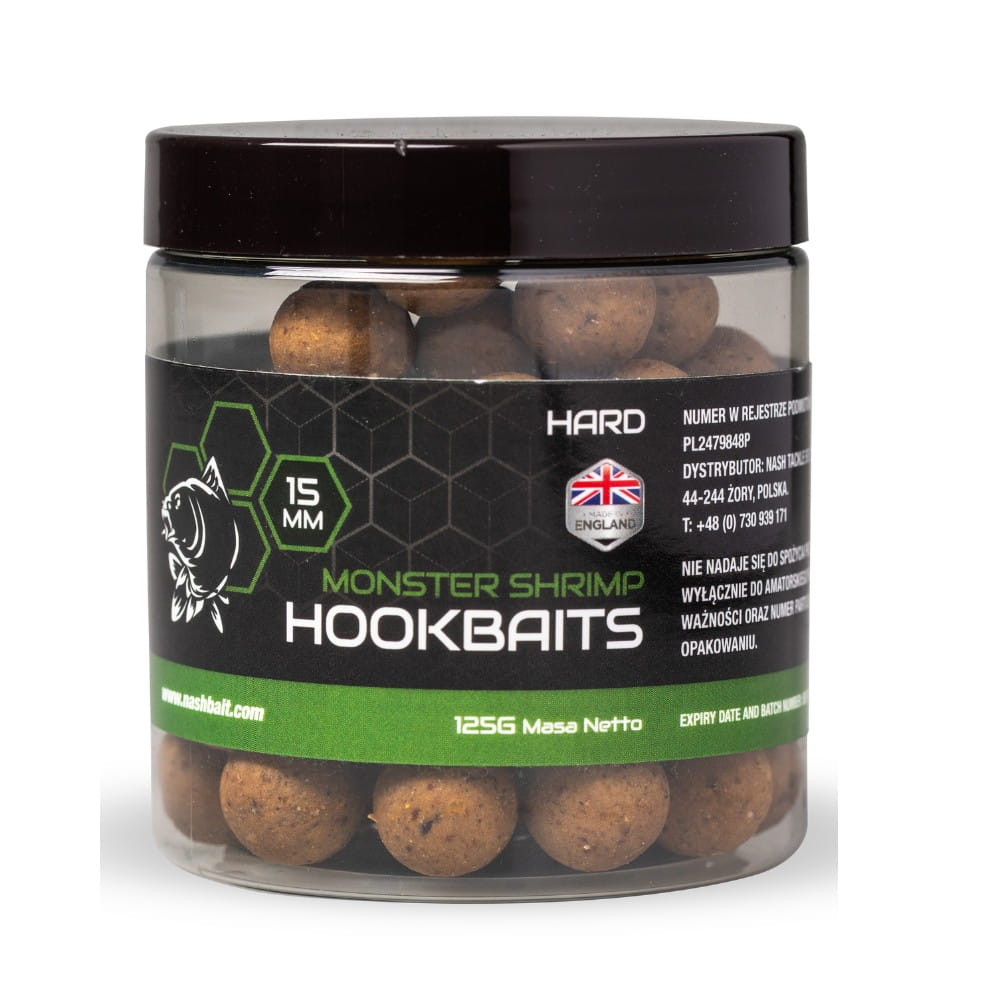 Nash Monster Shrimp Hard Hookbaits 15mm 125g Krug