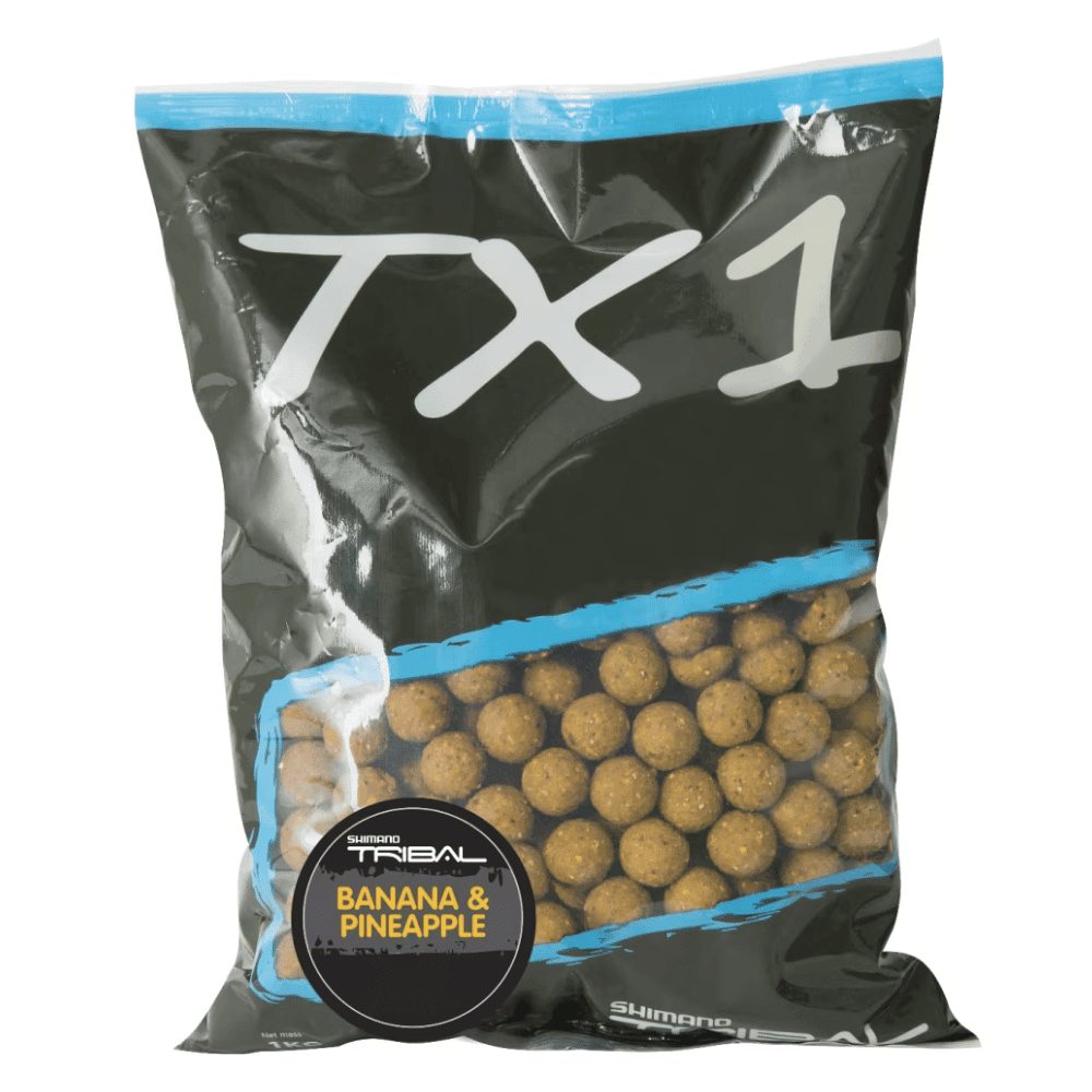 Shimano Tribal TX1 Boilie Banaan Ananas 15mm 1kg Essen