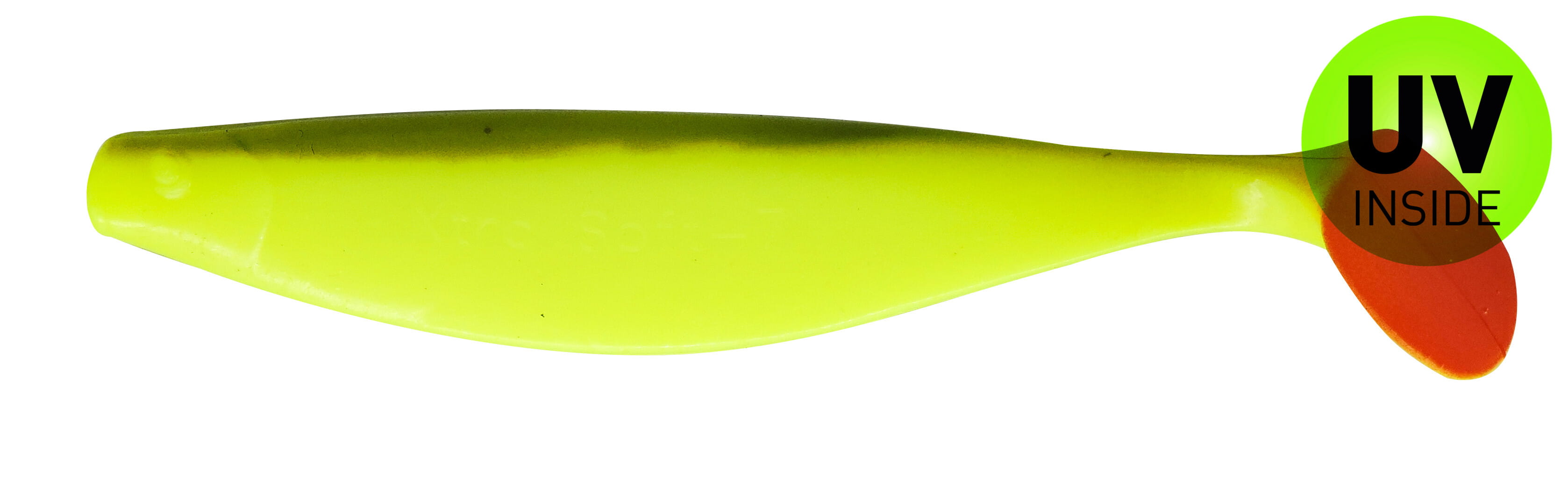 SX Relax Xtra Soft 18cm (7") Fluogelb / Bodengrün 5 Stück, Softbait, Angelschnur, Köder, Swimbait, Neon-Gelb