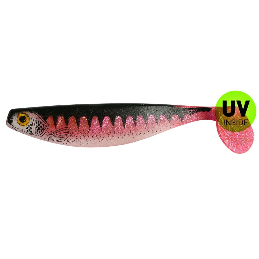 Relax Xtra-Soft-Nature 16 cm (6") Hot Pink Glitter Zander Bauch: Weiß 2 Stück