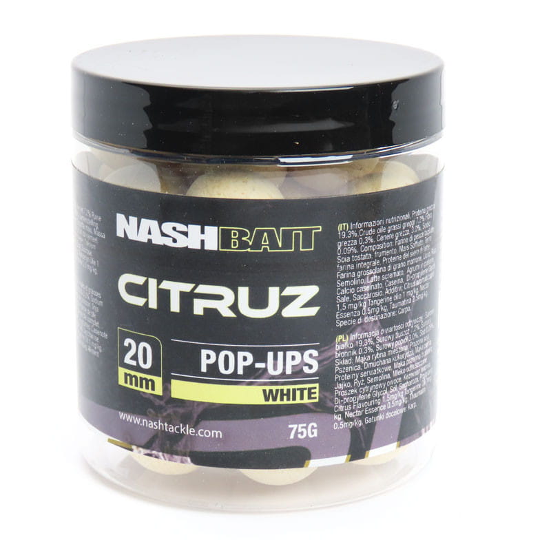 Nash Citruz Pop Ups White 20mm 75g – Bild 2, Pop-ups, Köder, Angeln, Angelausrüstung, Weiße Pellets