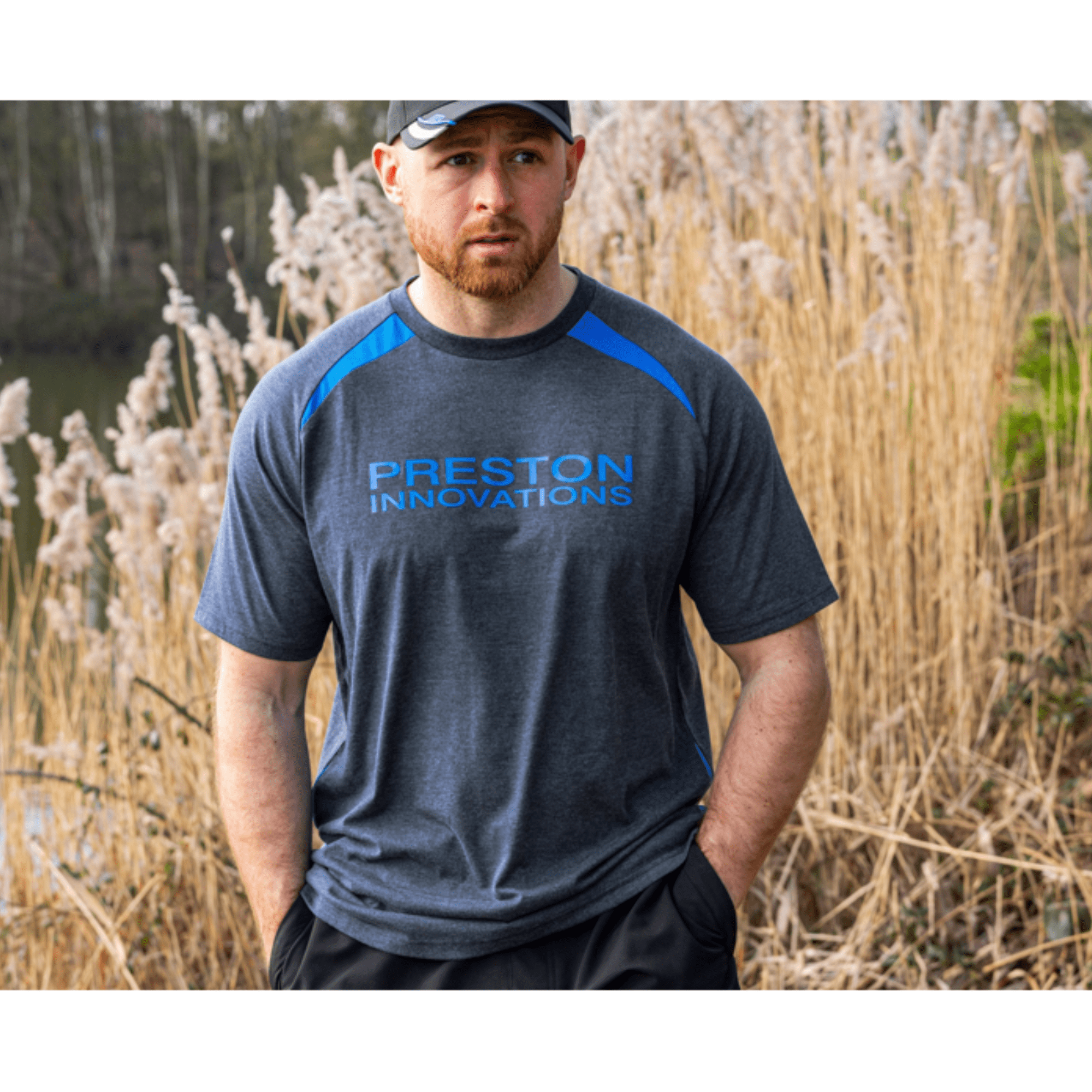 T-Shirt, Kurzarm, Rundhalsausschnitt, Grafikshirt, Blaues Detail