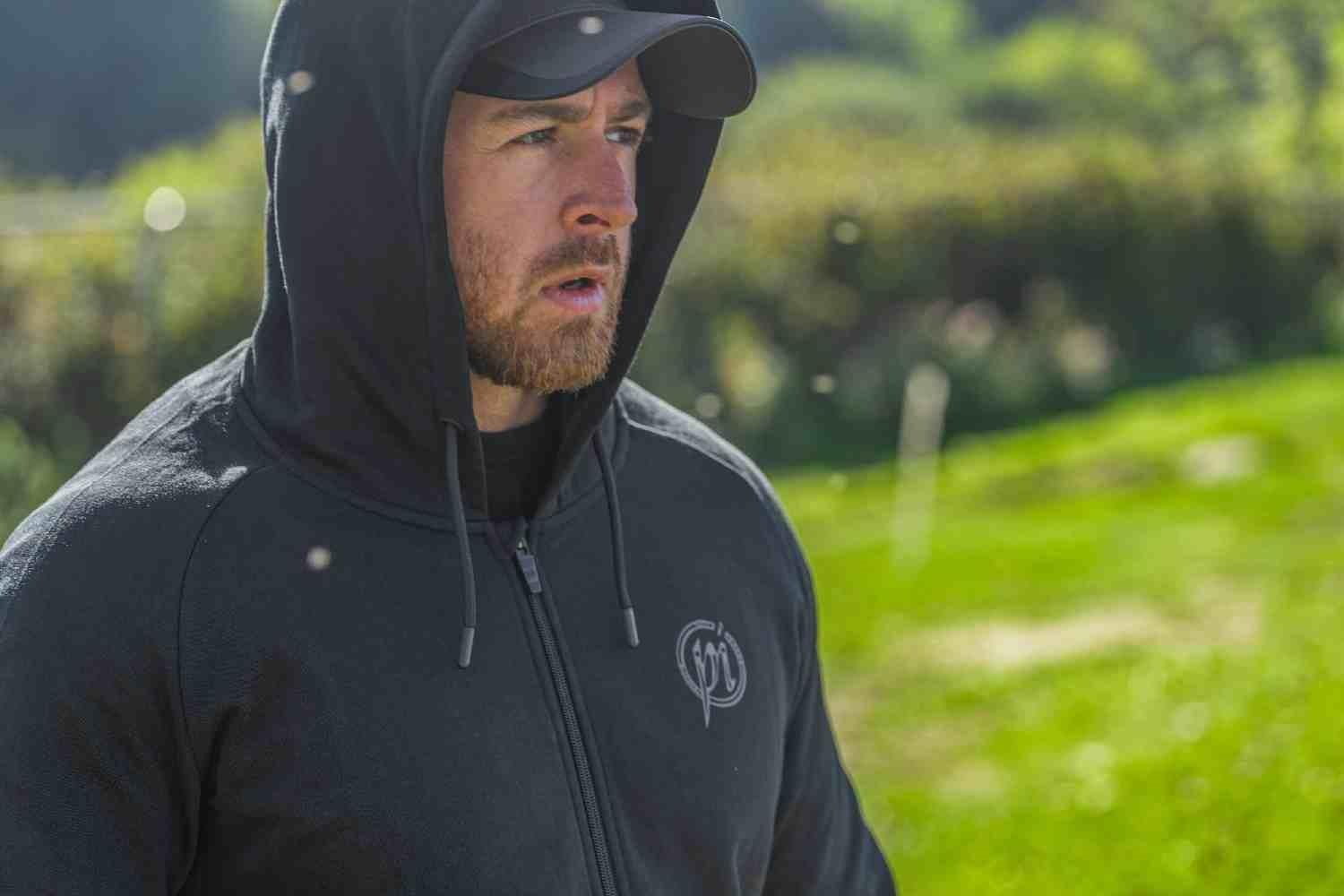 Hoodie, Kapuze, Reißverschluss, Sportjacke, Logo