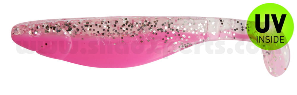 SX Kopyto River 13cm -bubblegum / klar silber Glitter