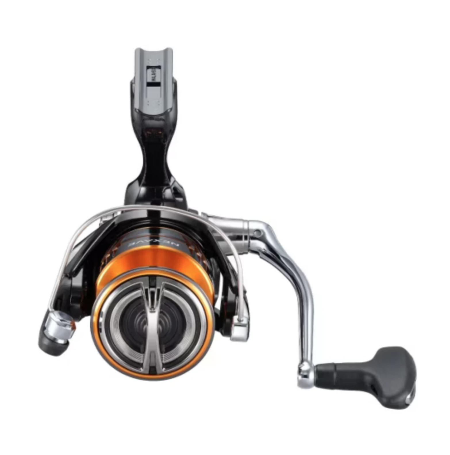 Angelnrolle, Rotorange Akzent, Metall, Rolle mit Bremse, Kurbelgriff