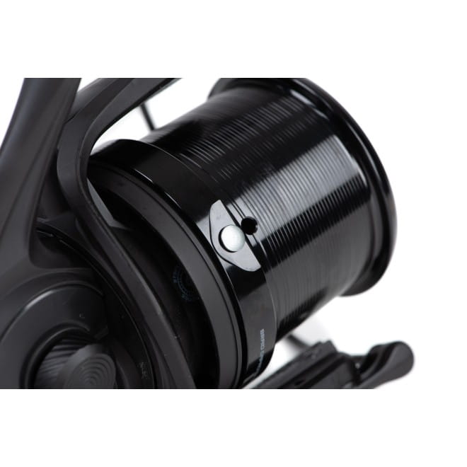 Spinning reel, Spule des Reels, Fischereireel, Metallische Oberflächen, Spule mit Wicklung