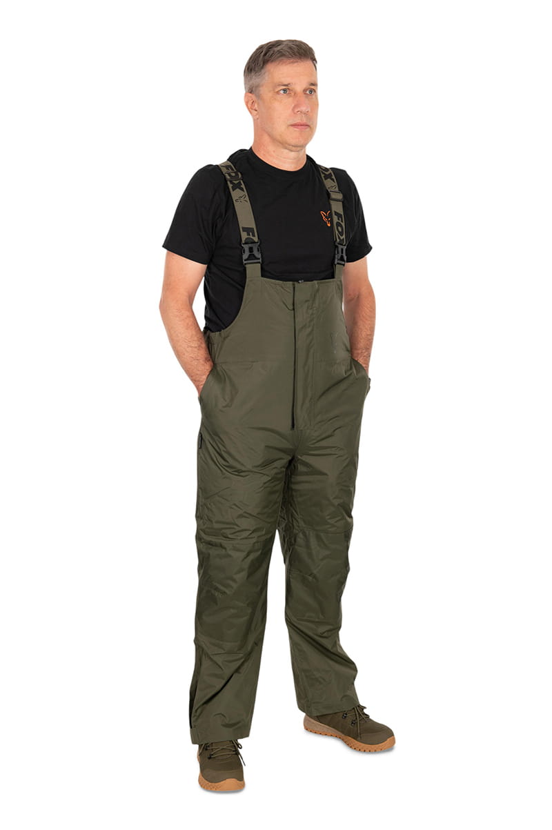 Fox Collection V2 Winter Suit L – Bild 3, Latzhose, Olivgrün, verstellbare Träger, Fronttaschen, Outdoorbekleidung
