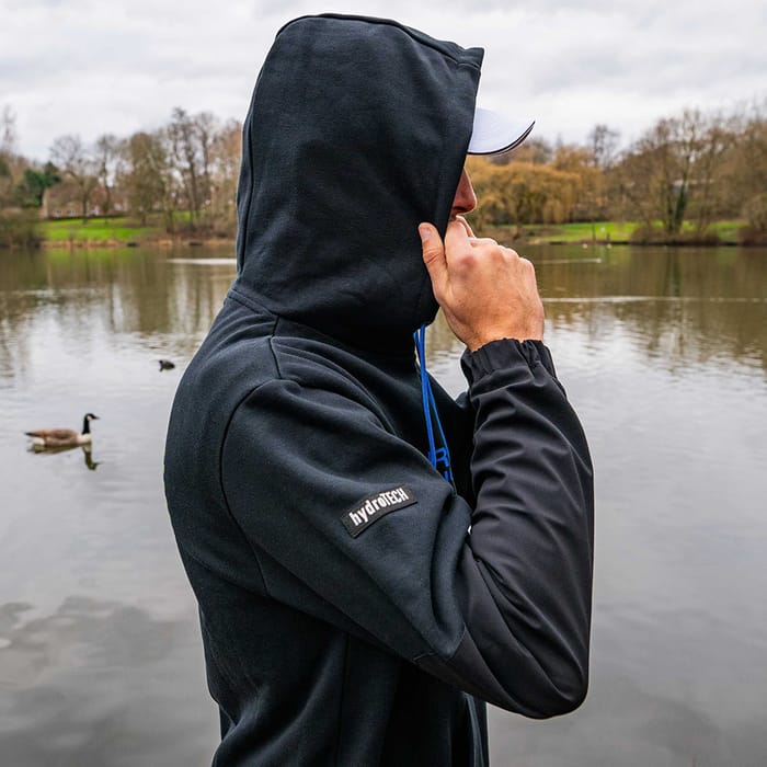 Hoodie, Hooded sweatshirt, Long sleeve, Water resistant, Black
