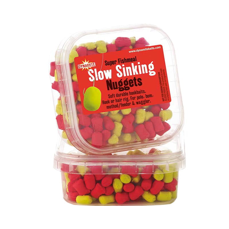 dy356_super_fishmeal_nuggets_slow_sinking_red_and_yellow Dynamite Baits Super Fishmeal Nuggets Slow Sinking Red & Yellow