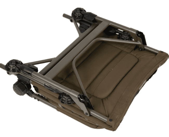 camping chair, folding chair, canvas seat, brown, portable