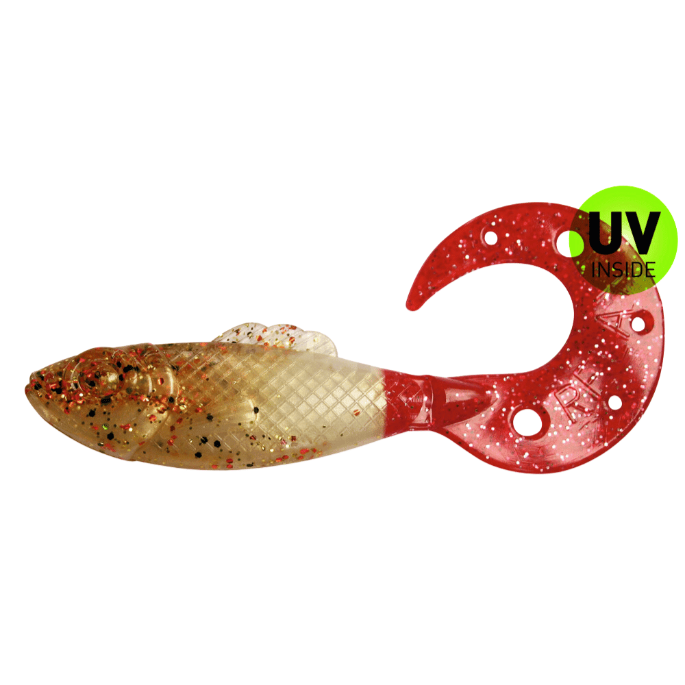 Relax Killer Grub 12cm (4") goldperl/desert-sand/červený ocas 2 kusy Elektronik, Hardware, Rauchrohr