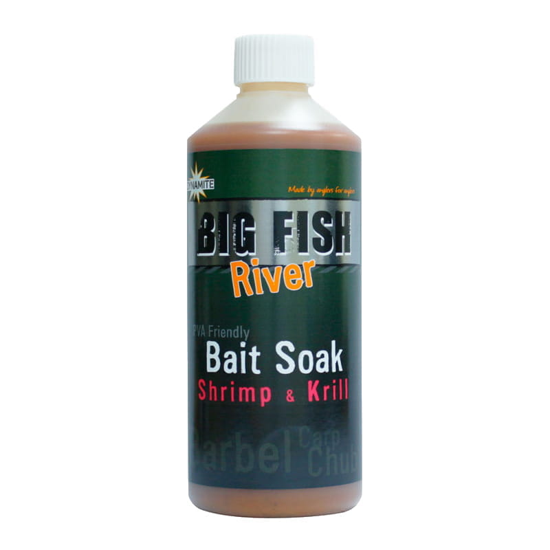 Dynamite BaitsBig Fish River Liquid Soak Shrimp & Krill 500ml