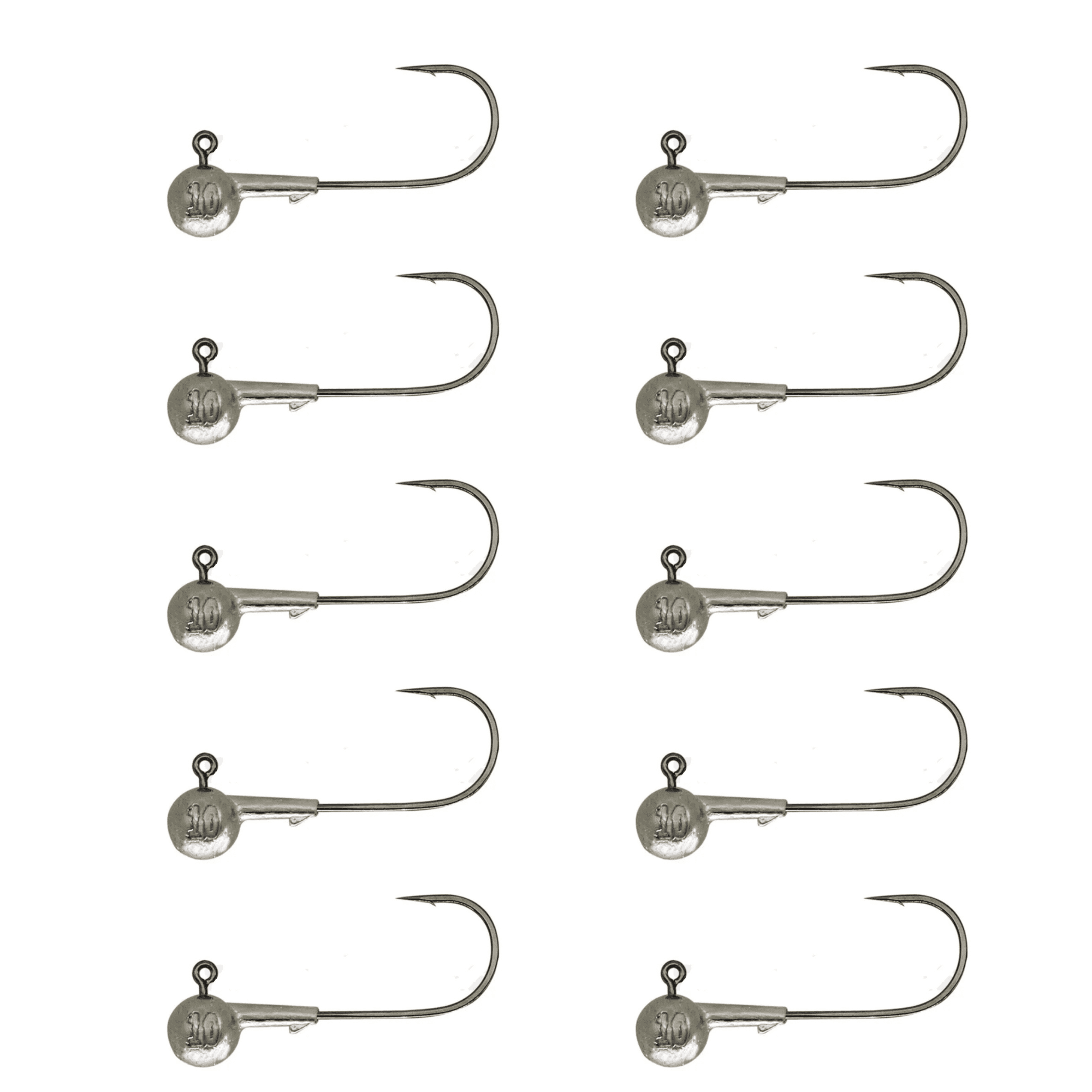 SX Spezial Jig Rundkopf Bleifrei Größe 3/0 10g 25 Stück, Hakenhook, Haken, Weberhaken, Köderhaken, Köder Angelhaken