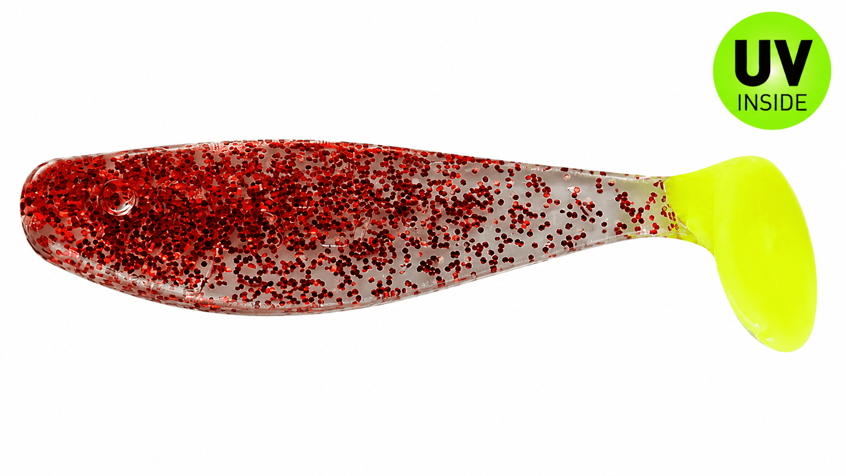 Gummi-Wutz, Angeln Köder, Glitter-Köder, Rot-glitzernd, Schwanz-Gummi