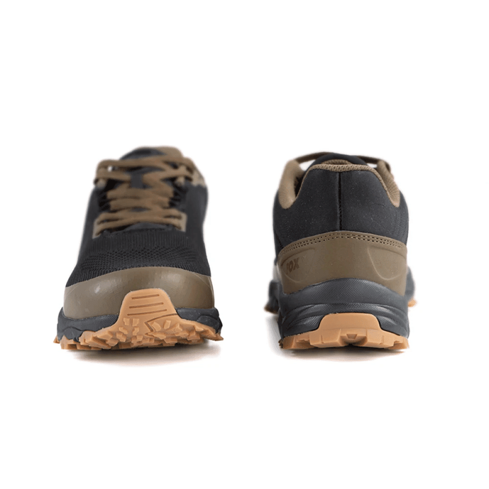 Hiking-Schuh, Laufschuh, Gummi-Sohle, Schuh in Schwarz Braun, Schnürschuh