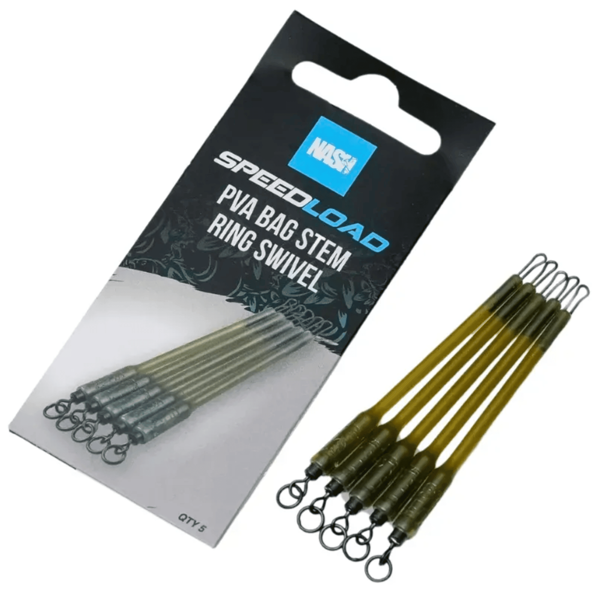 PVA bag tag, ring swivel, angelnrigg, grünolive, mini locken