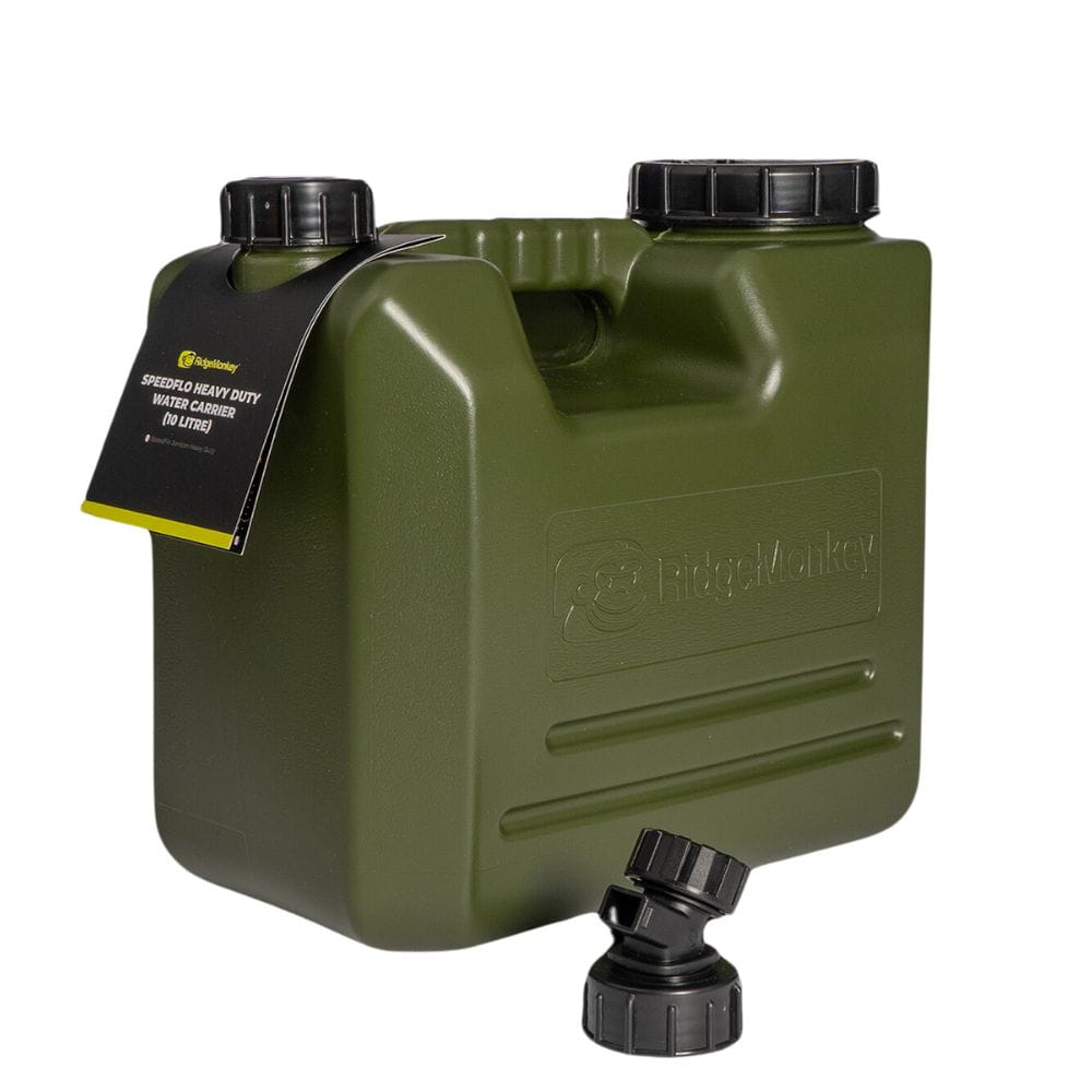 Ridge Monkey SpeedFlo Heavy Duty Water Carrier 10L Flasche, Shaker