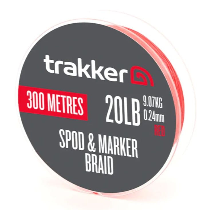 Trakker Spod Marker Braid 0,24 mm 20 lbs 9,07 kg 300 Meter Rot
