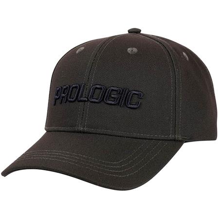 Prologic Signature Baseball Cap Green, Baseballkap, Sechs-Panels, Gebogener Rand, Bestickter Text, Dunkelgrau/Schwarz