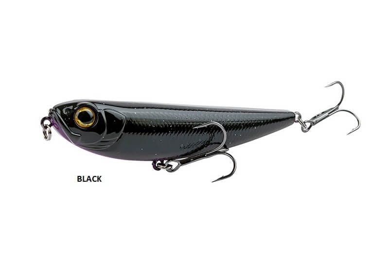 Shimano Yasei Shock Stick F 11cm 22g Black, Köder, Angelhaken, Gummifisch, Schwarz, 3D-ähnlich