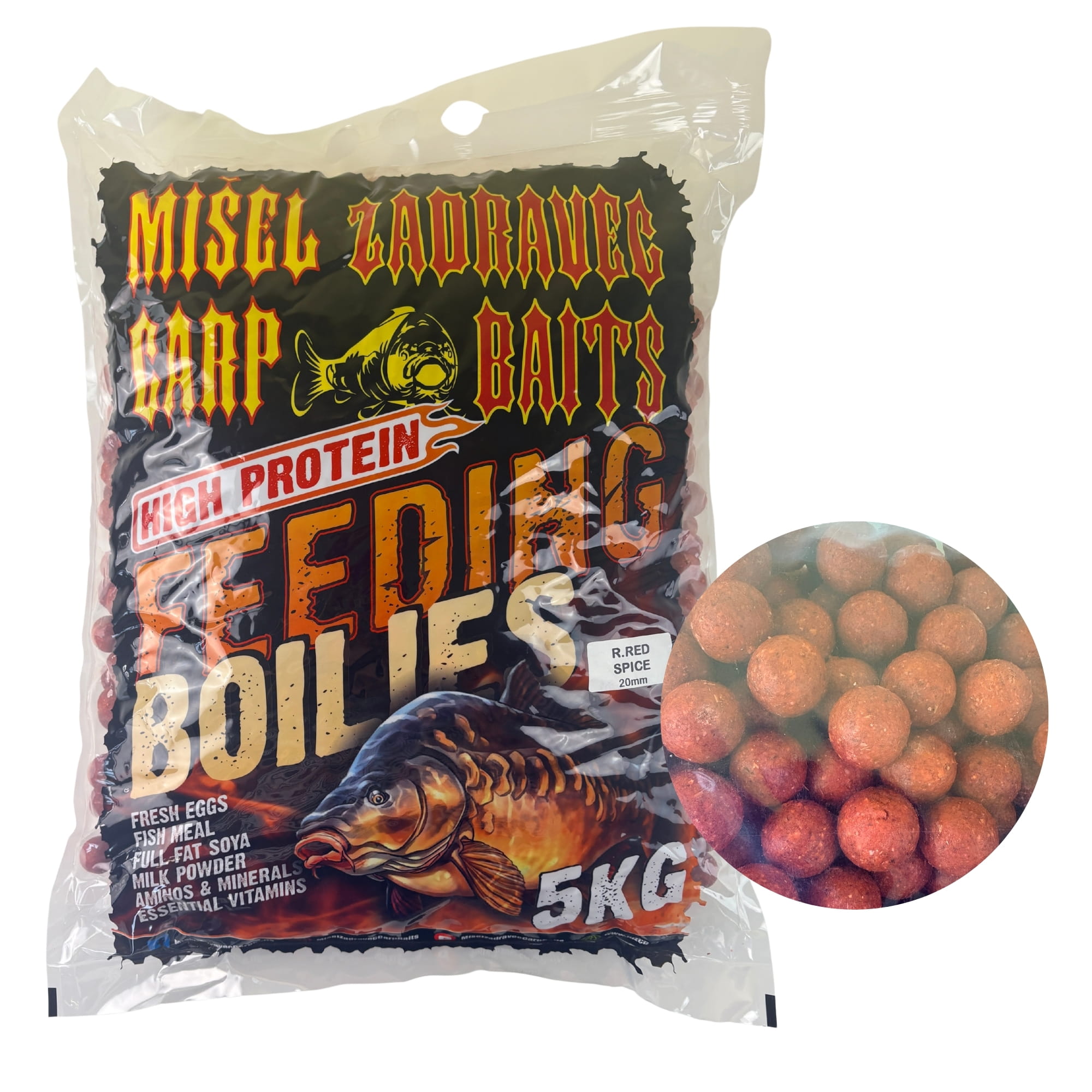 Fischköder, Boilie, High-Protein, Farbige Kugeln, 5kg