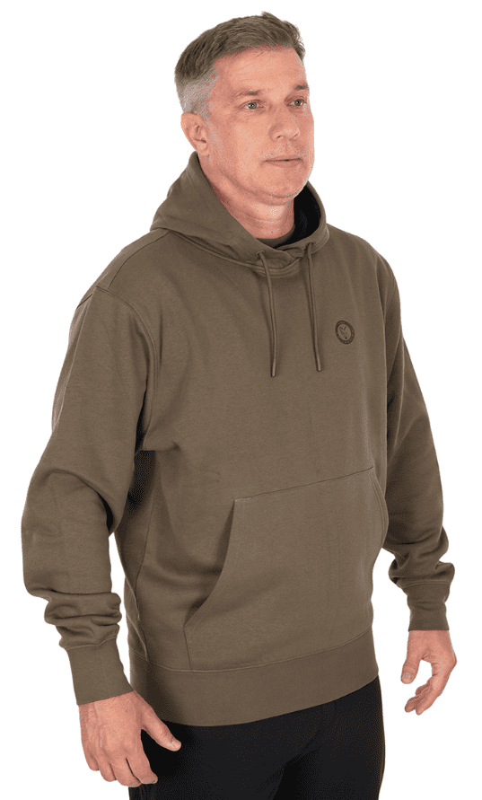 Fox Collection Pullover Hoody Green S – Bild 2, hoodie, Pullover, Kangaroo-Tasche, Midweight, Khaki