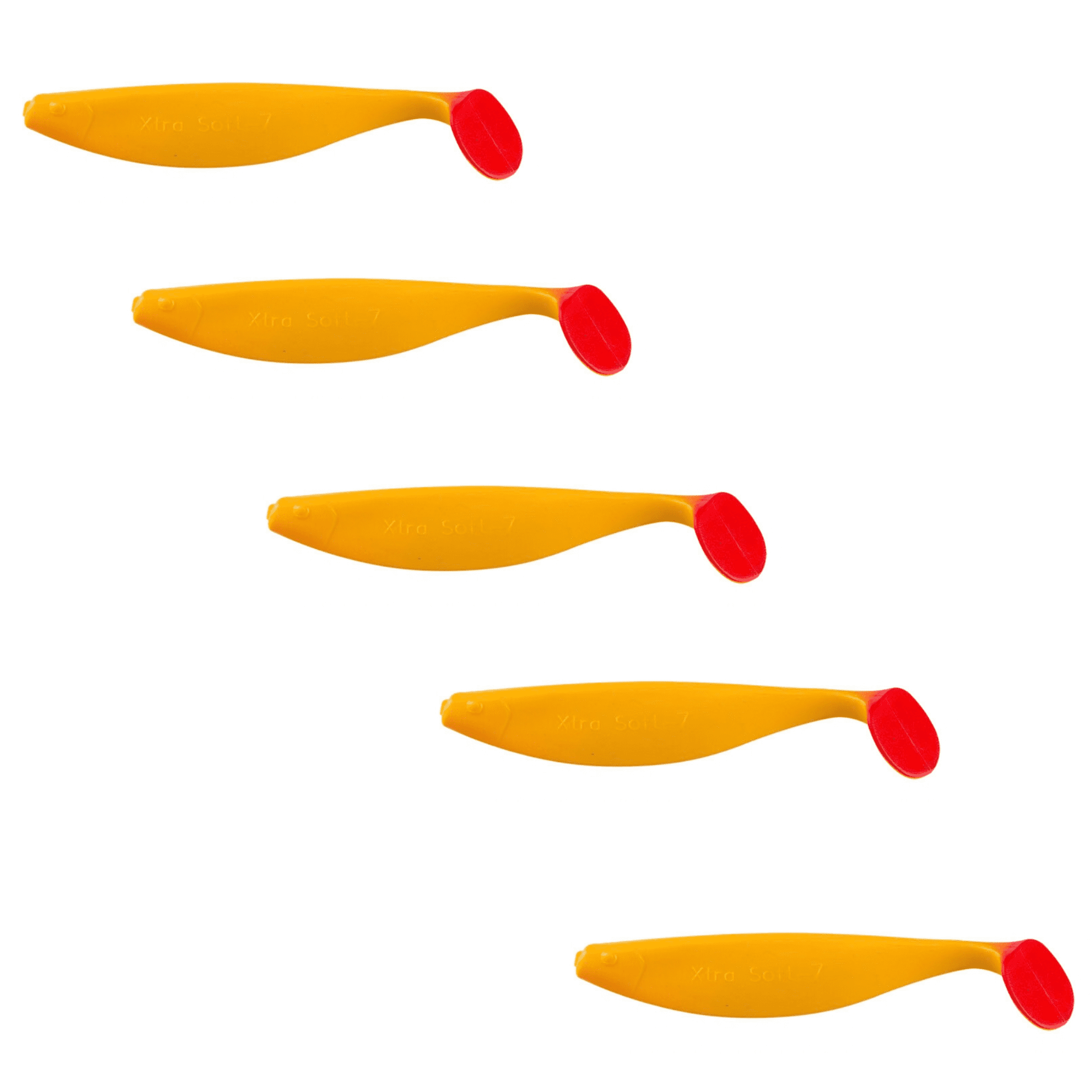 SX Relax Xtra Soft 18cm (7") Gelb 7 Red Tail 5 Stück – Bild 2, frittierpfannenwender, spatel-set, küchen-spatel, orangefarbener-spatel, roter-spatelkopf