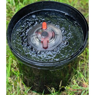 Zebco Trophy Floating Oxygen Pump – Bild 5, Schwarztopf, Fassdeckel, Filterkorb, Kunststoffbehälter, Wasserbehälter