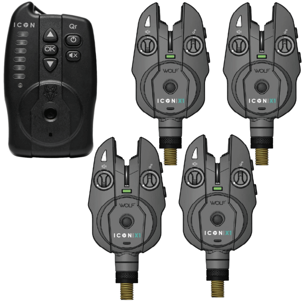 Wolf Icon X1 Bite Indicator Set 4+1 (1x WFIC007+4x WFIC034) Wolf Icon X1 Bite Indicator Set 4+1 (1x WFIC007+4x WFIC034)