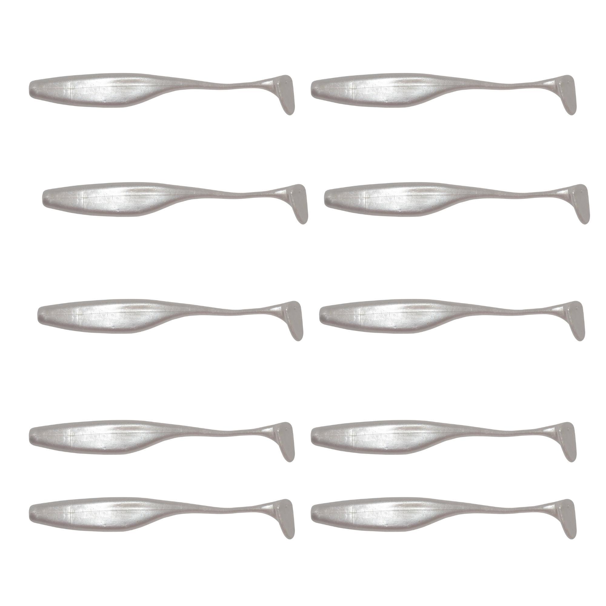 SX Swimming Jerk Minnow 13cm (5") Pearl 10 Stück – Bild 2, soft plastic lure, fishing lure, swimbait, silver color, twelve-pack