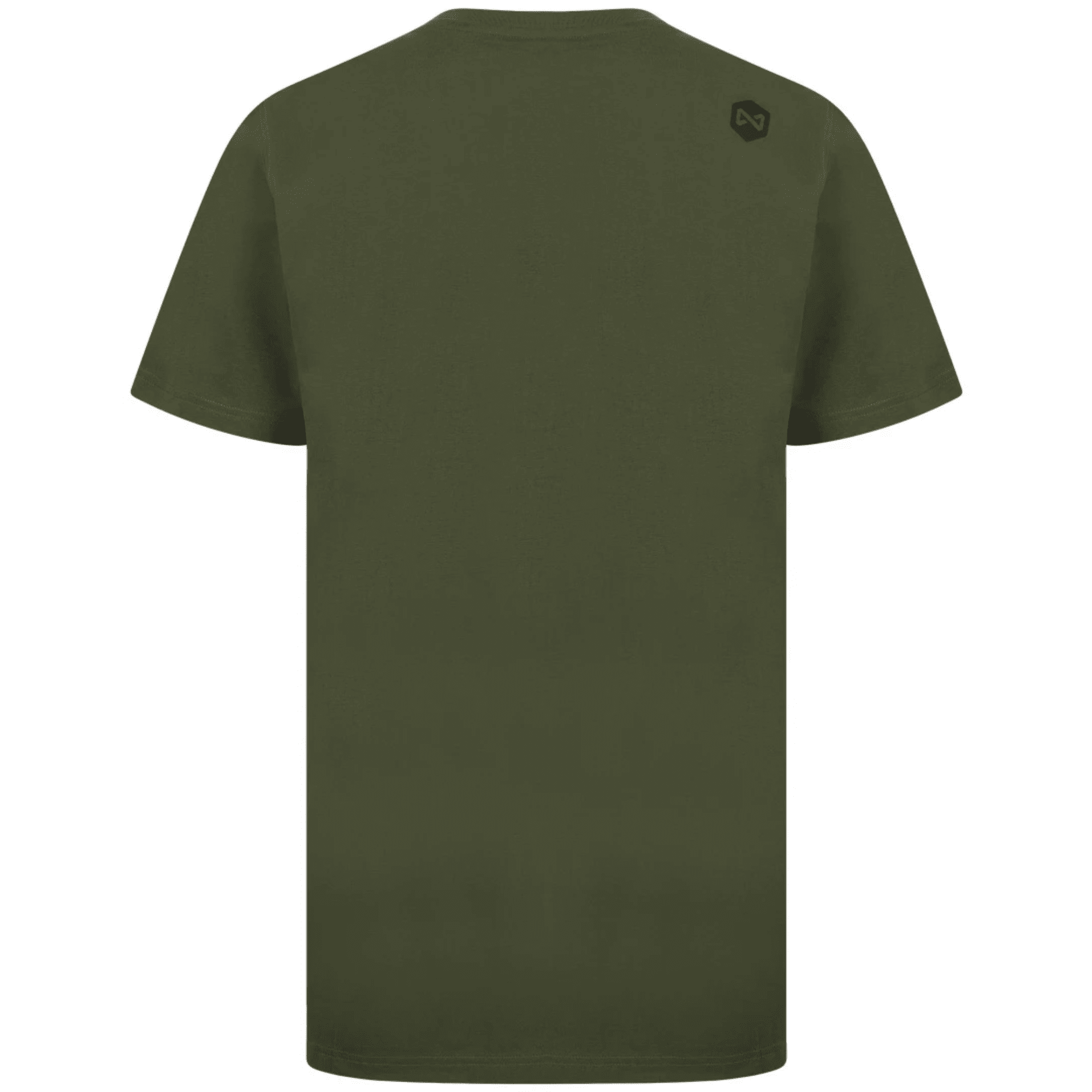 Tee, Kurzarm, Uni, Olivegrün, Rundschnitt