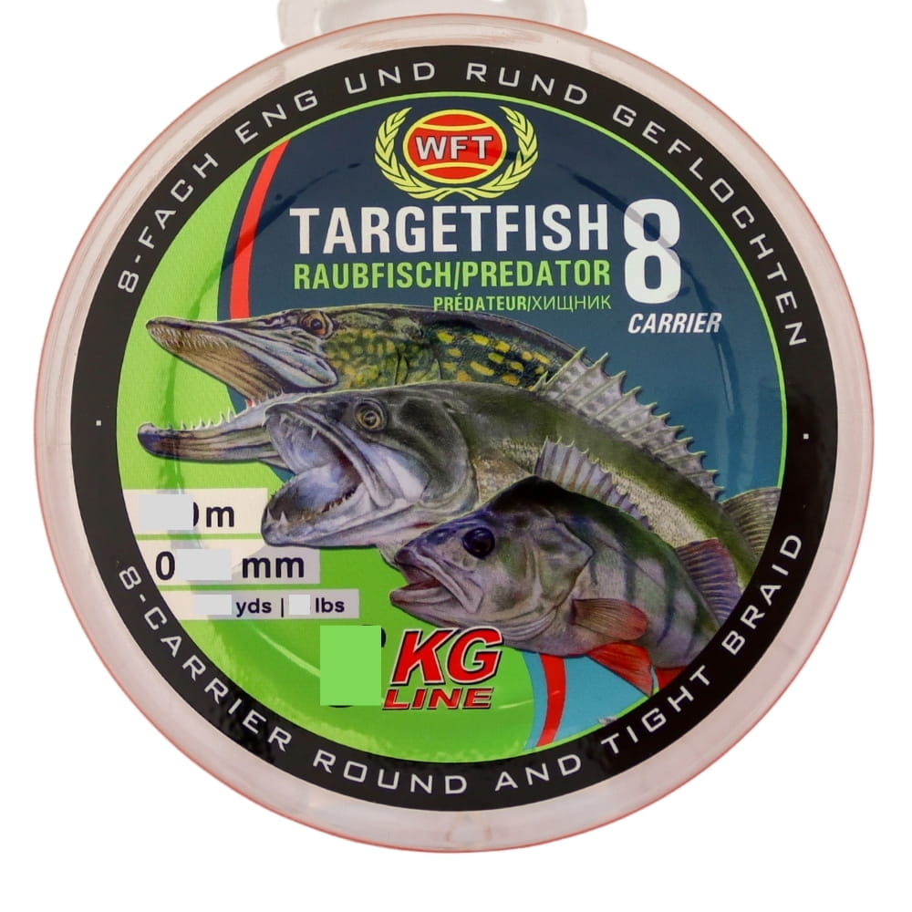 Tresse WFT 8 brins Target Fish Spécial Carpe (Tresse pour Pêche - WFT)