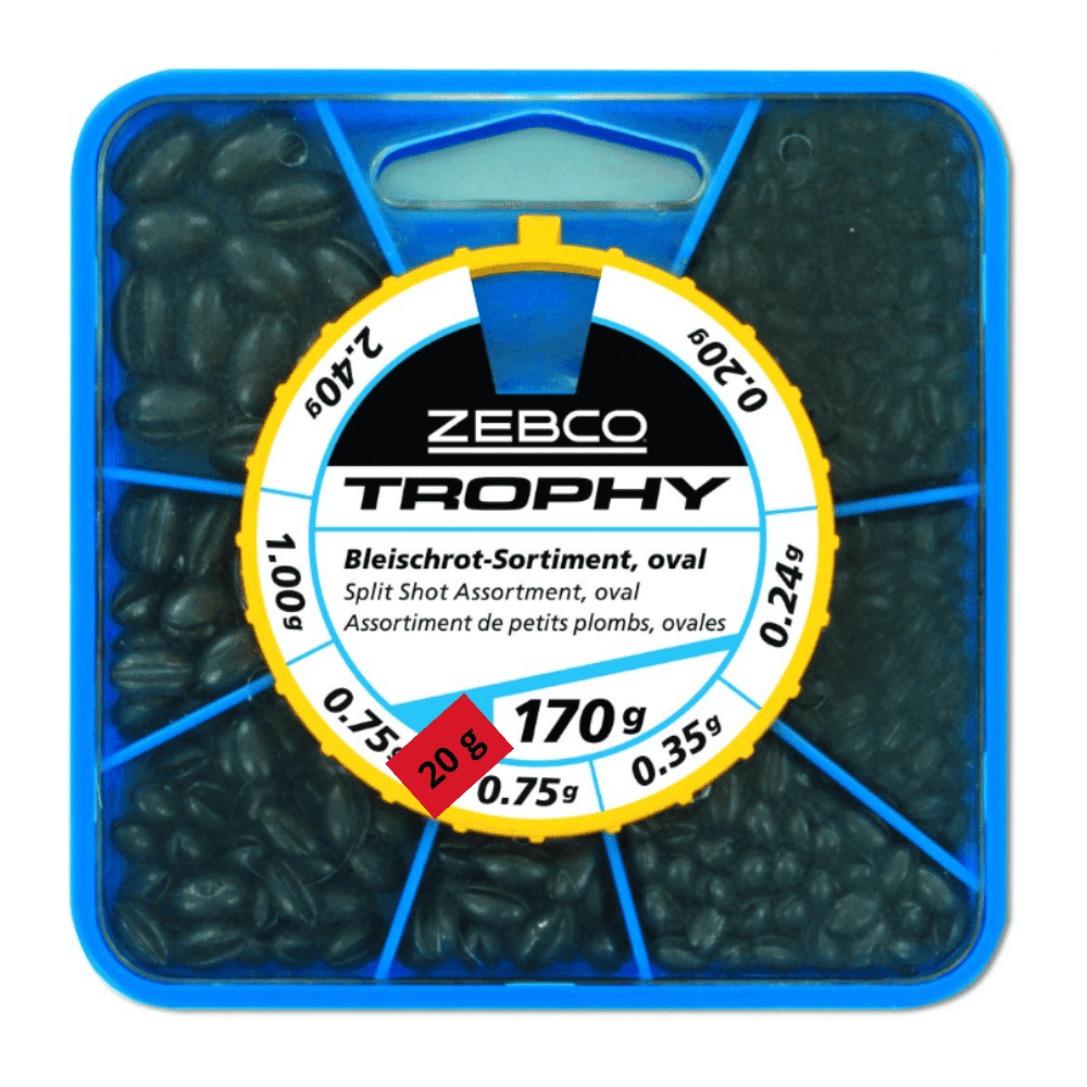 Kopie-von-15-g-1 Zebco Bleischrot-Sortiment 170 g