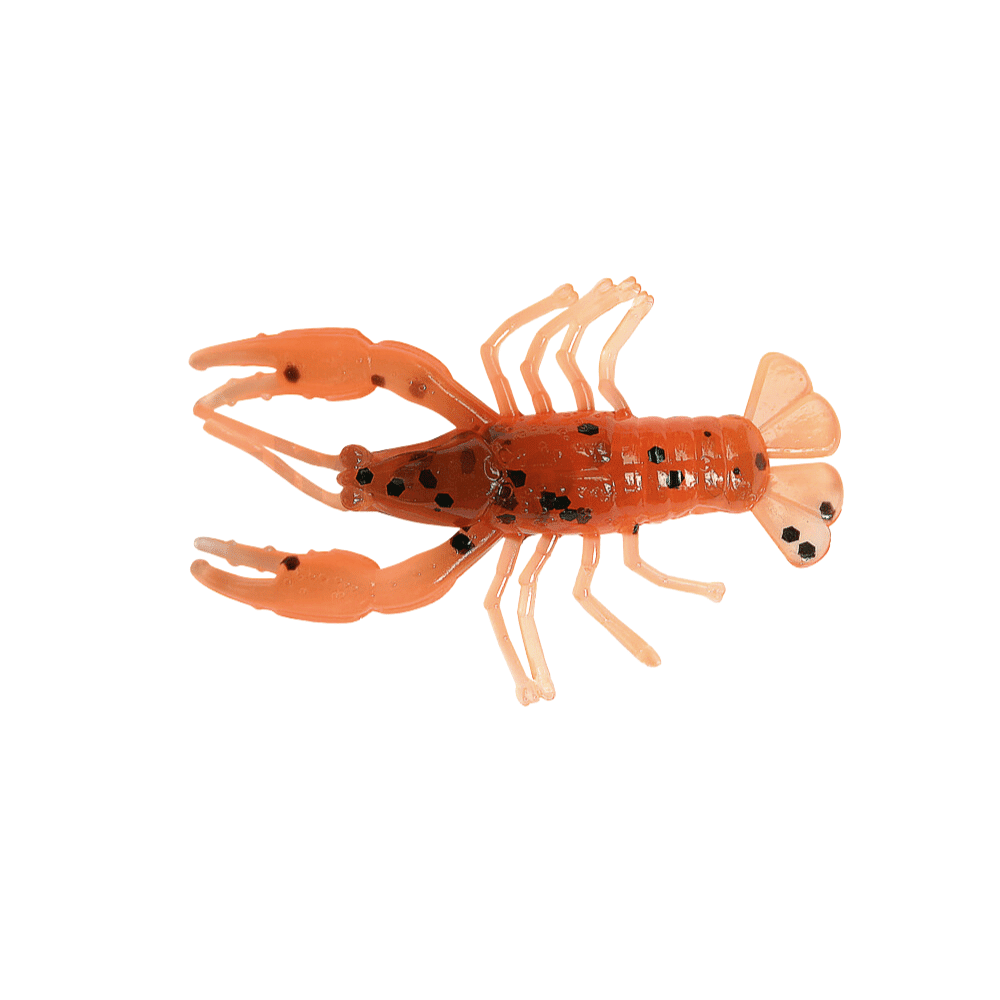 SX Baby Crawfish 6,5cm (2") oranžová hnědá černý Glitter 5 kusů Tier, Insekt, Wirbellose, Meeresfrüchte, Leben im Meer