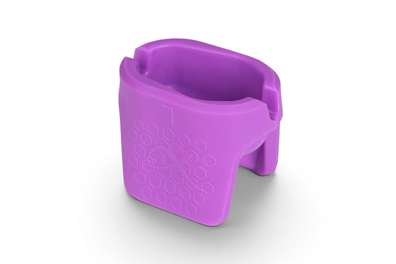 Schutzband, Gürtelclip, Schale, violett, Klemmverschluss