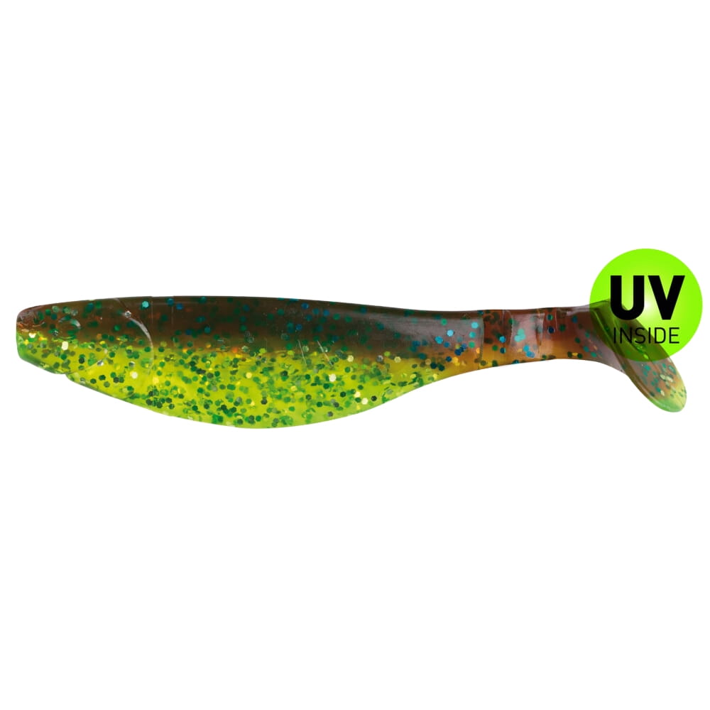 Relax Kopyto-River 12 cm (4") Zelena (Chartreuse)-Glitter / Motoroil Glitter 3 komada Relax Kopyto-River 12 cm (4") Zelena (Chartreuse)-Glitter / Motoroil Glitter 3 komada