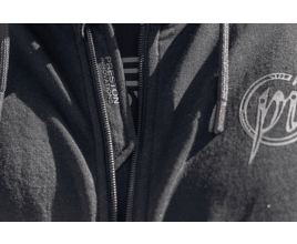  Hoodie, Zip, Kapuzenpullover, Grau, Logo