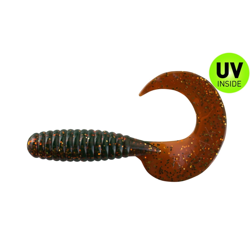 Relax Xtra Fat Grub 13 cm (5,5") Motoroil Gold Glitter 5 unidades Elektronik, Hardware, Rauchrohr, Haken