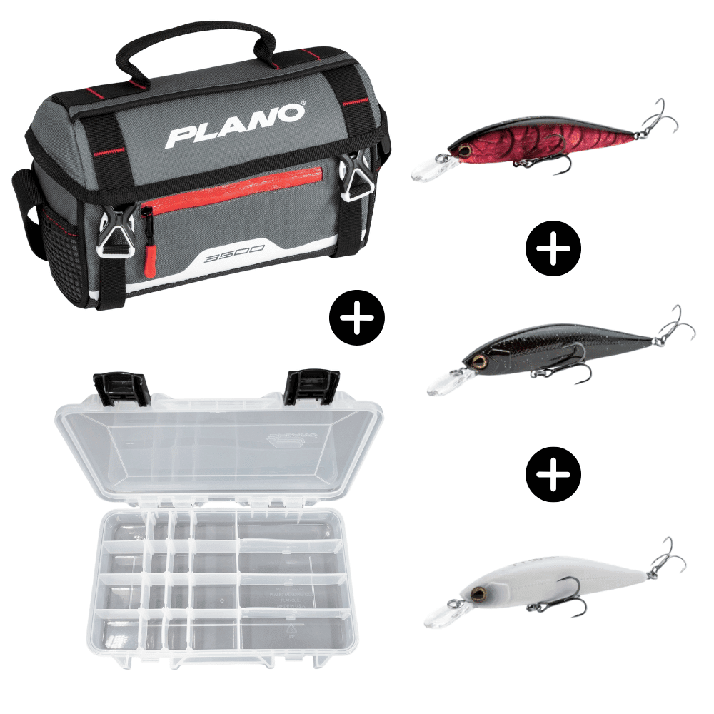 Štika Set Plano Taška 3600 včetně Plano Box 3650 + 3X Shimano Yasei Trigger Twitch Wobbler Erste Hilfe
