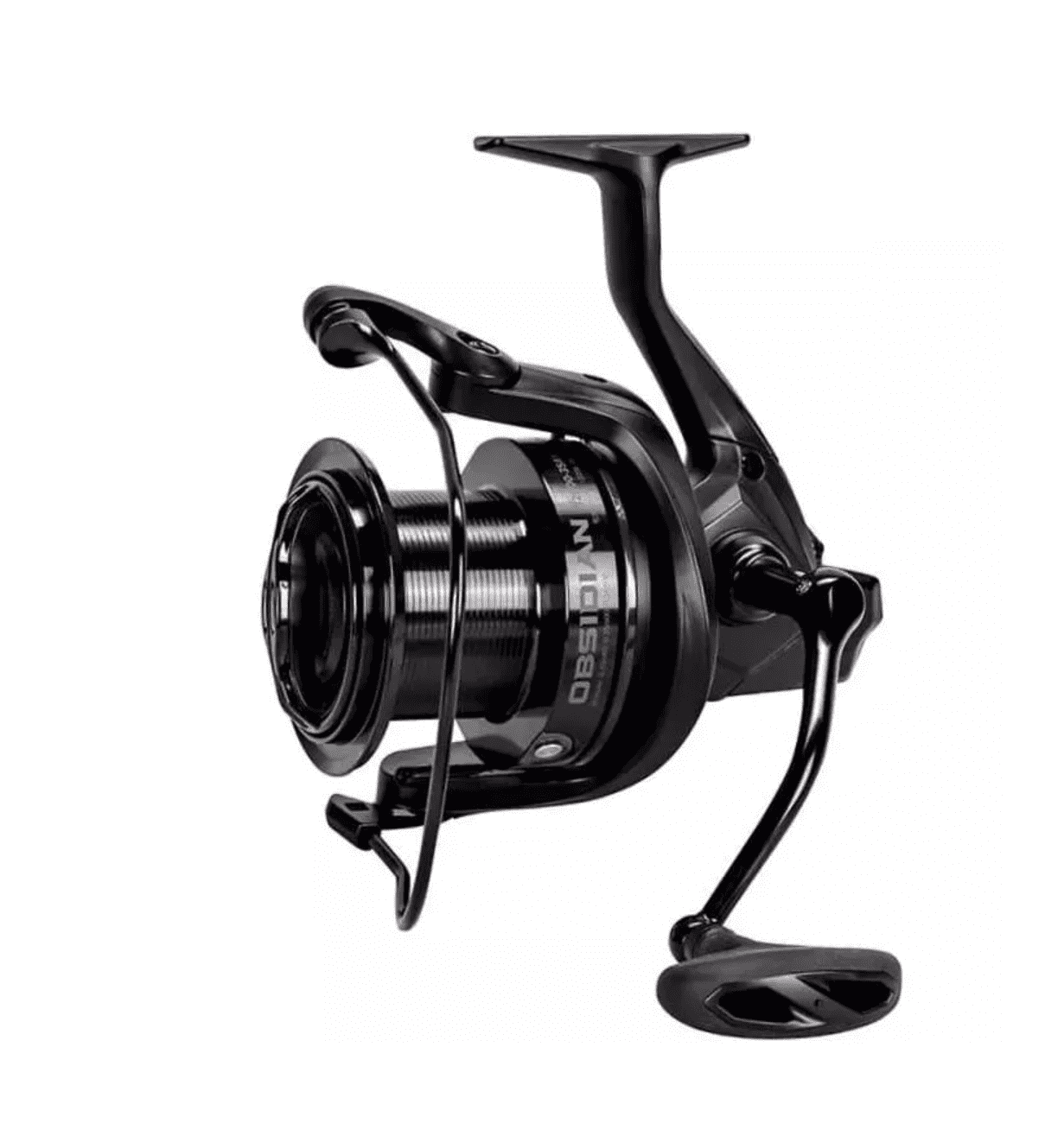 Spinning Reel, Angelhaken?, schwarz, Metallic, Griffknauf