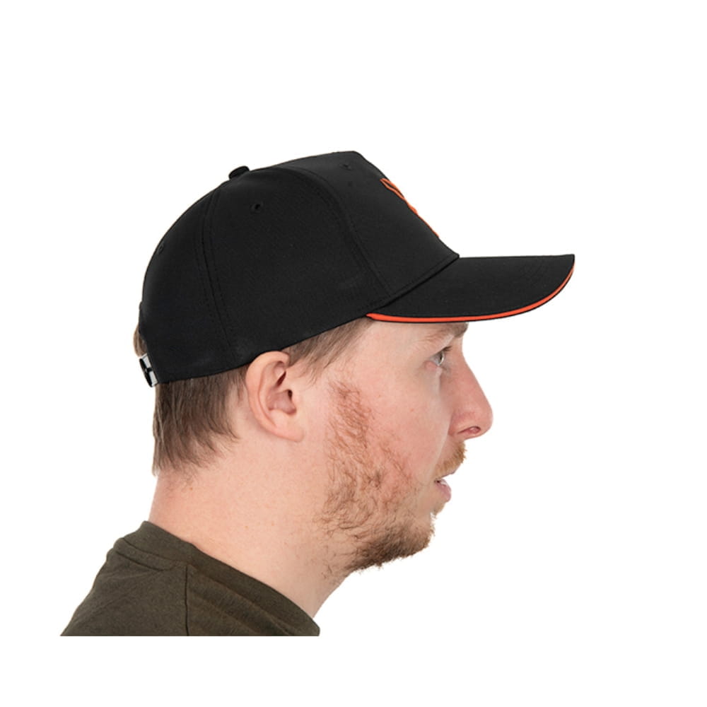 Fox-Collection-Baseball-Cap-Schwarz-und-Orange-CHH015-4