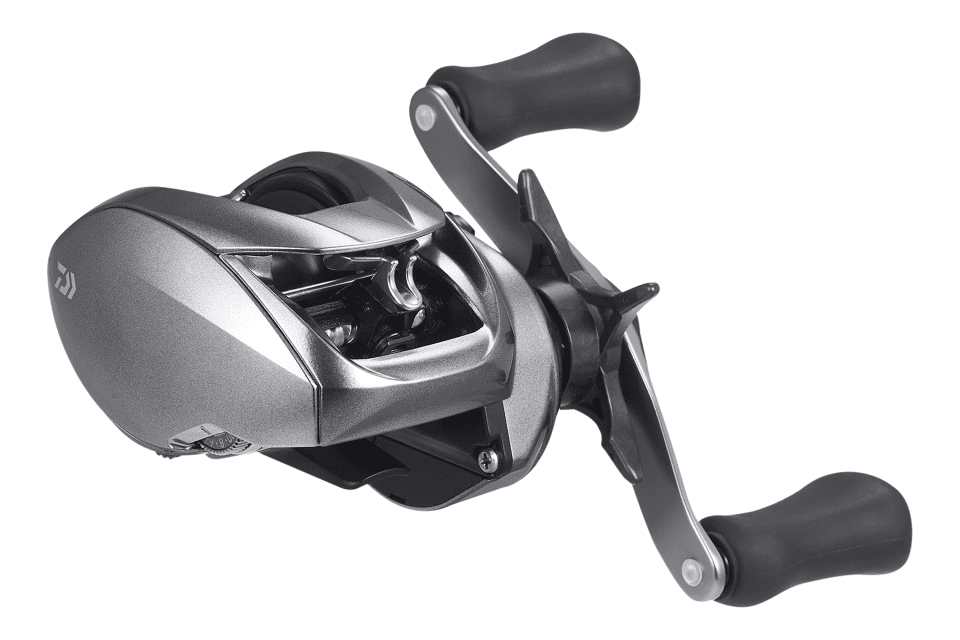Daiwa 26 Zillion TW 150XHL – Bild 4, Baitcaster-Rolle, Angelrolle, Metallgehäuse, Doppelkurbel, Silbergrau