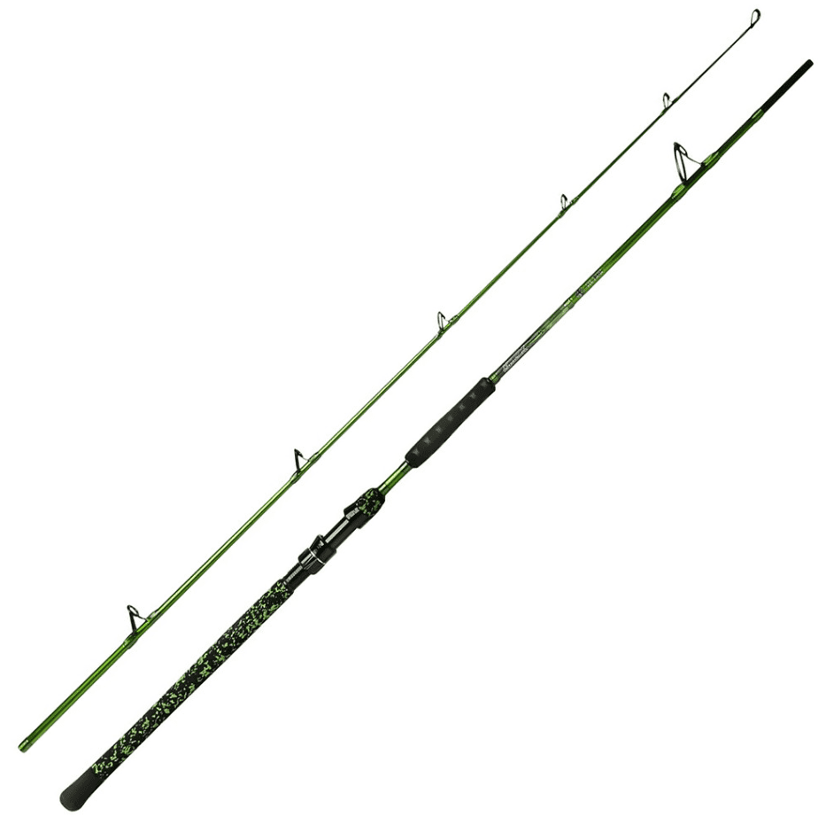 DAM Madcat X-Zibit Deluxe 345cm 150-300g, angelrute, fischerrute, glanzgrün, telescopische rute, griffrunde griffe