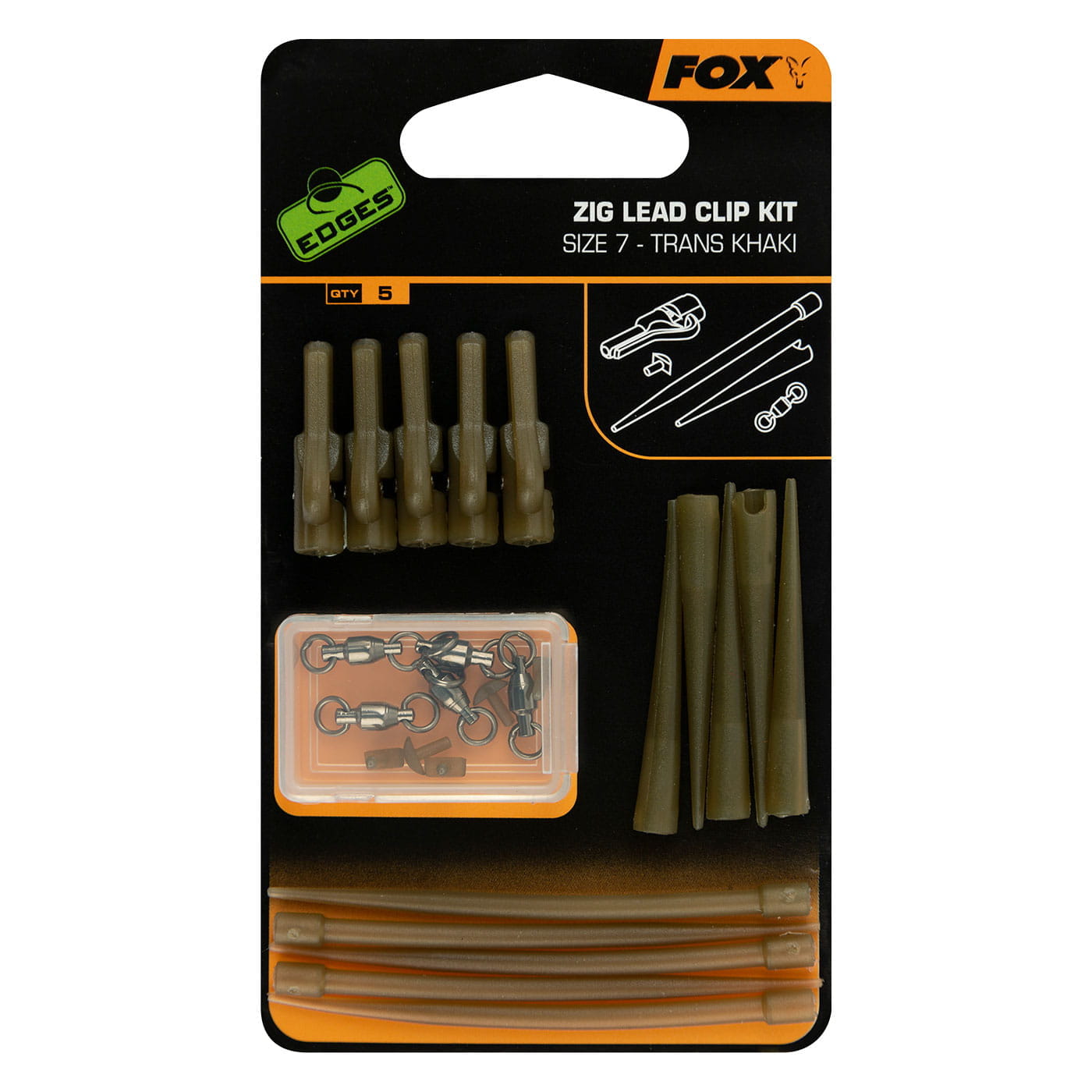 CAC722 Fox Edges Zig Lead Clip Kit - 01