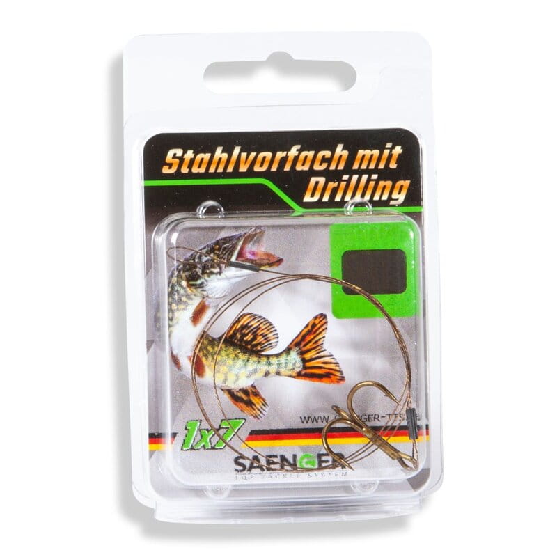 Sänger 1 X 7 Stahlvorfach mit Drilling Größe 6 6 kg 50 cm