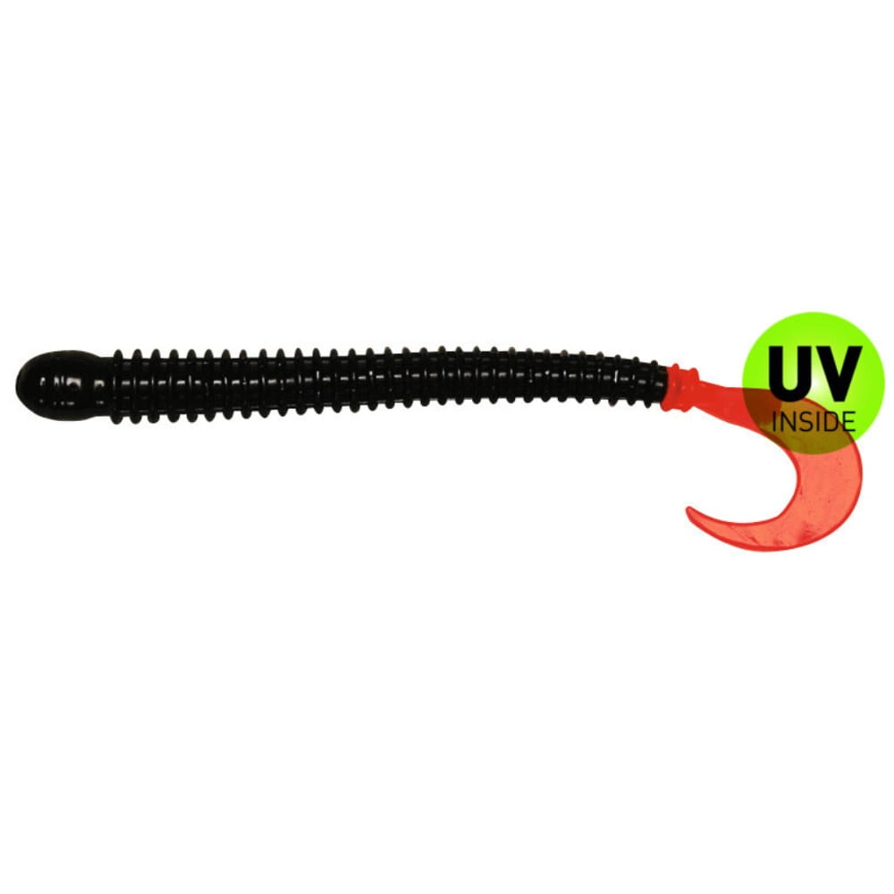 SX Drop Shot Ringer Worm 10,5 cm (4") Black Firetail 5 stuks Elektronik, Hardware