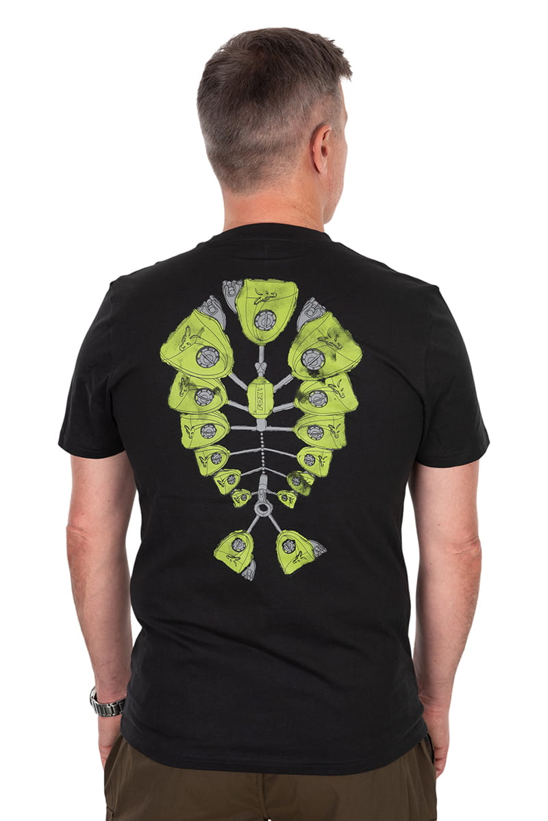 Fox Indicator T-Shirt Green M , Tee-Shirt, Rückenprint, Kunstprint, Schwarz, Gürtelsystem-Design