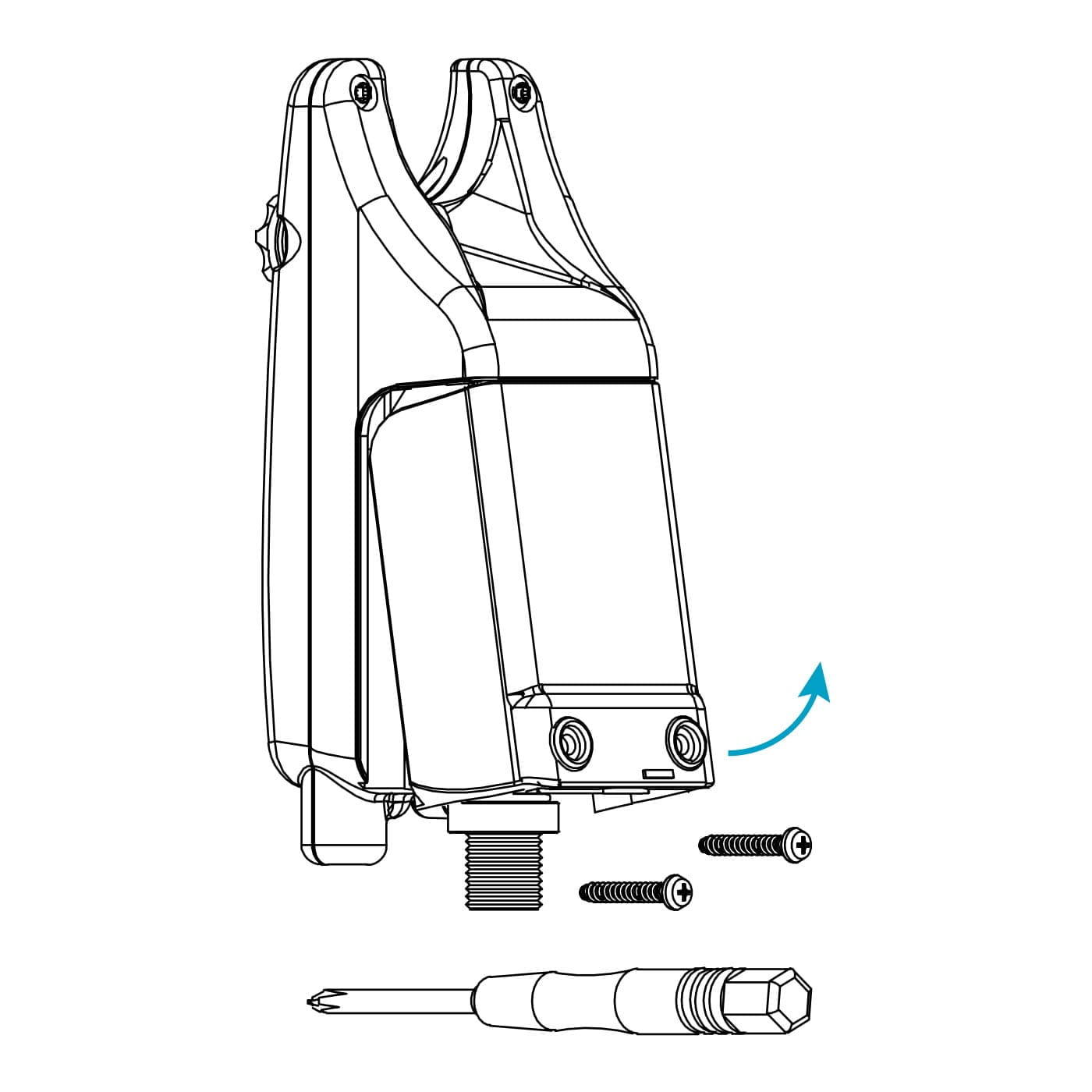 Delkim TXI-D Batteriefach