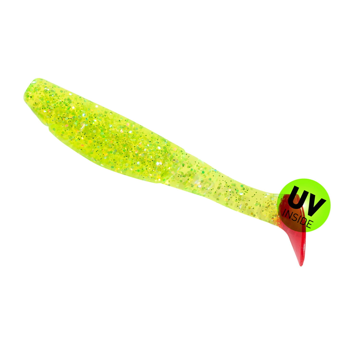 Kopyto Classic - chartreuse-Glitter / red tail